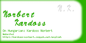 norbert kardoss business card